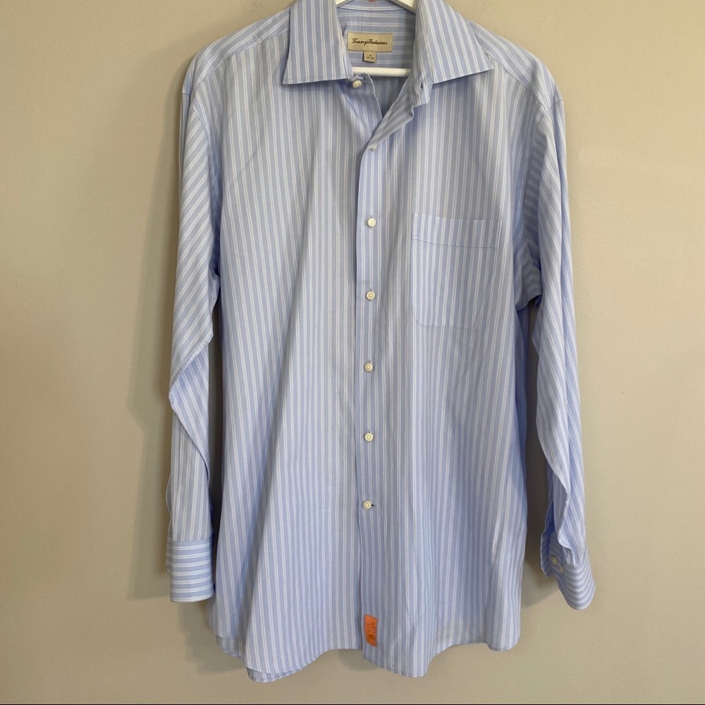 Tommy Bahama Pin Stripe Button Down Size 16